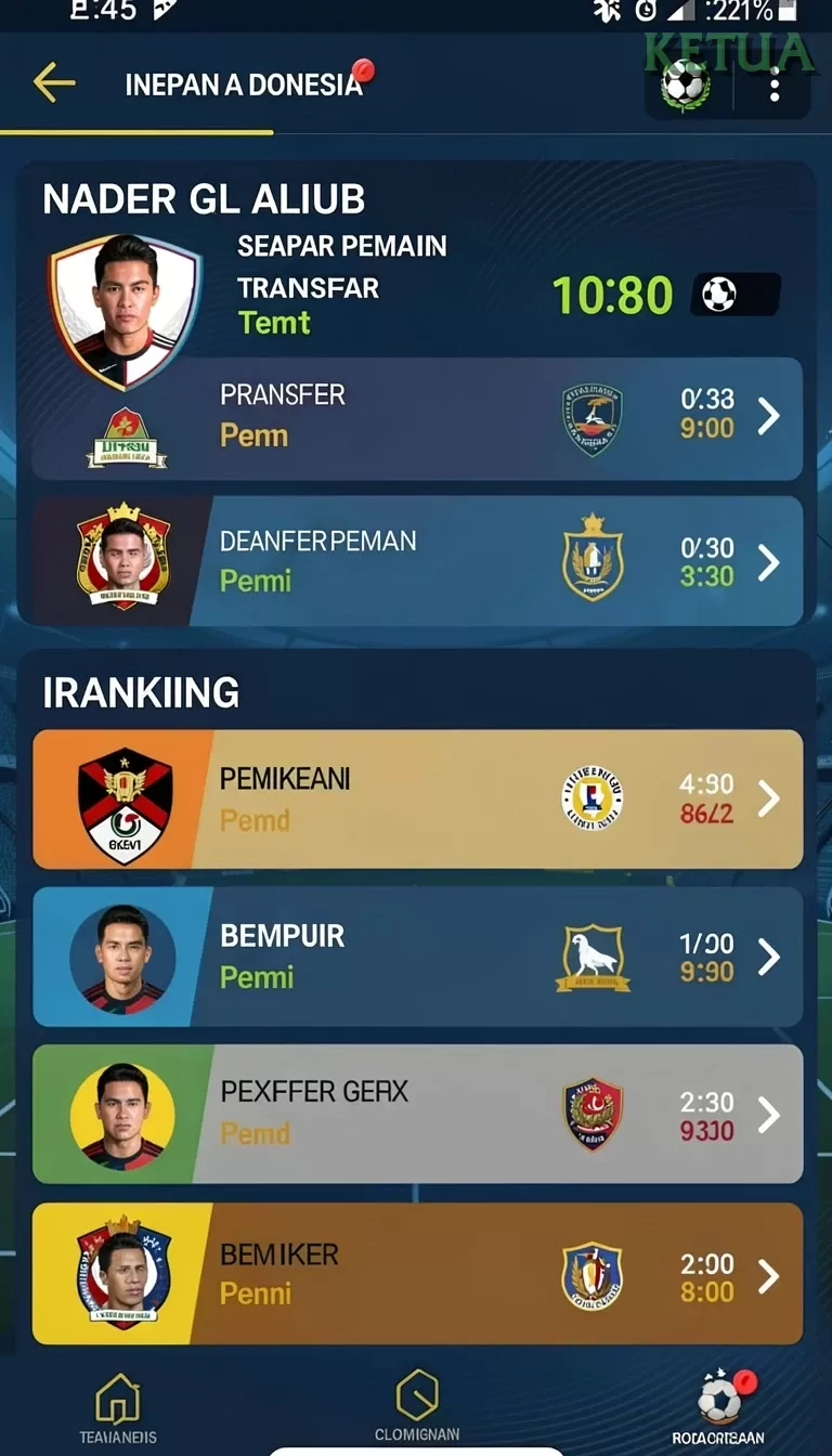Cuplikan layar MPO2121 — menu navigasi